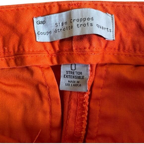 GAP Women's Orange Slim Cropped Stretch Pants Size 0 - Picture 4 of 8